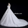 Deep V-Neck schwere Perlen Net Porzellan nach Maß Hochzeitskleid in China gemacht